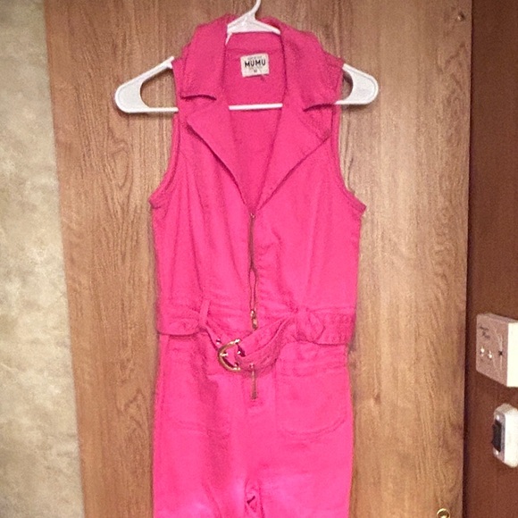 Show Me Your Mumu Hot Pink Cropped Jumpsuit - Picture 3 of 6